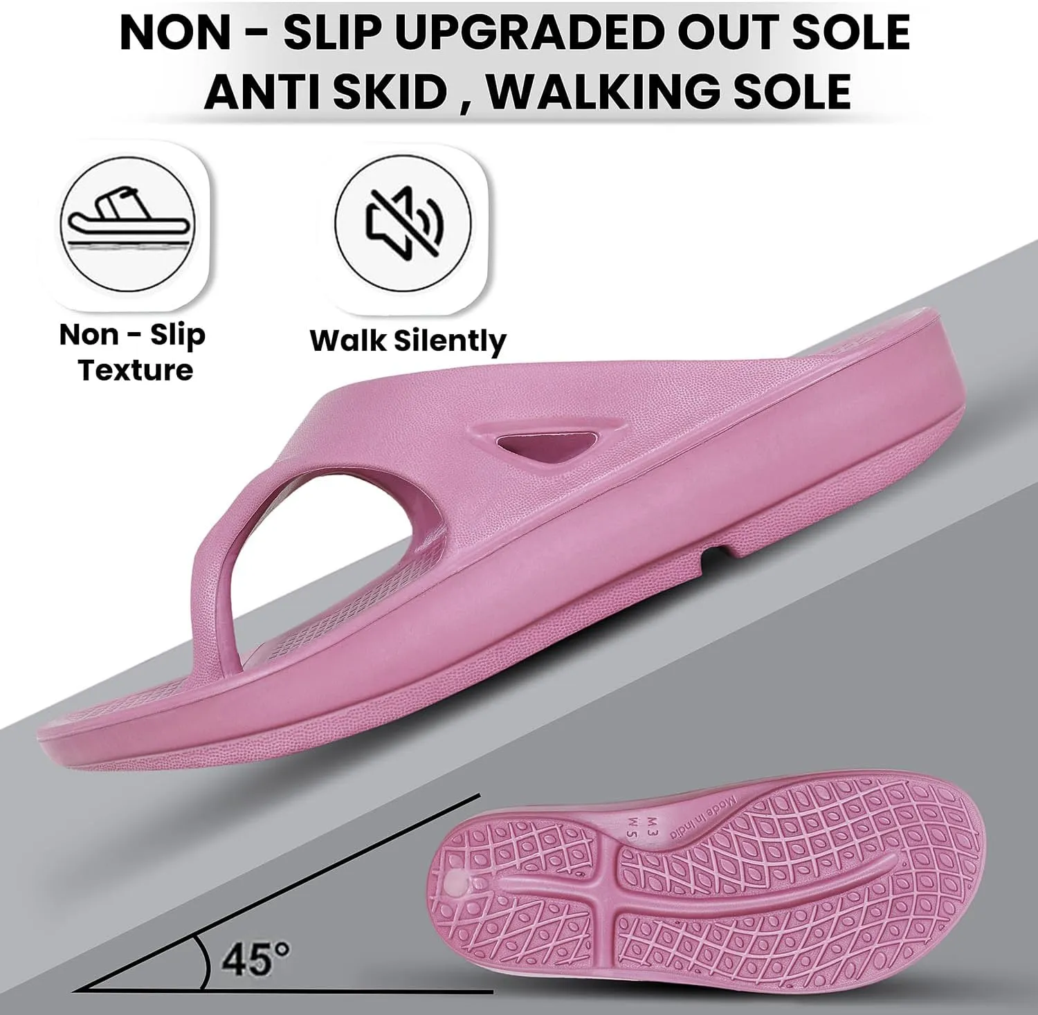 Women's Classic Ultra Soft Flip Flops/Slippers with Cushion FootBed for Adult | Comfortable & Light Weight| Stylish & Anti-Skid| Waterproof & Everyday Slip-on for Ladies/Girls D-510