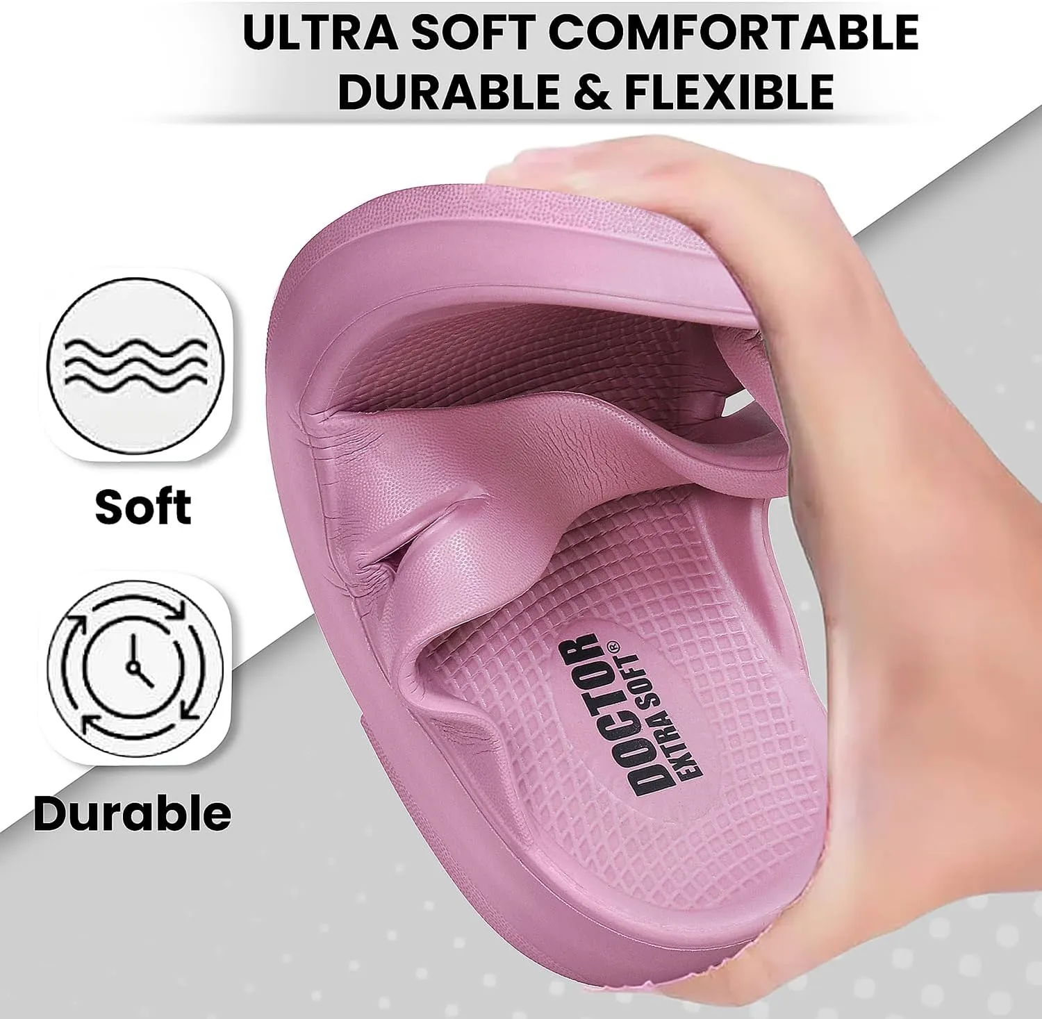 Women's Classic Ultra Soft Flip Flops/Slippers with Cushion FootBed for Adult | Comfortable & Light Weight| Stylish & Anti-Skid| Waterproof & Everyday Slip-on for Ladies/Girls D-510