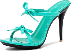 Womens Dressy Slides Shoes Two Strap Summer Mules Sandals