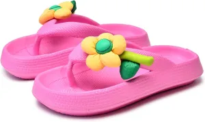 Women's EVA Flip Flops Flower Seaside Holiday Beach Slippers Non-slip Wearable Lightweight Soft Summer Sandals