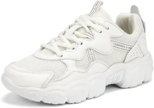 Women's Fashion Thick Sole Mesh Sneakers Road Running Walking Shoes