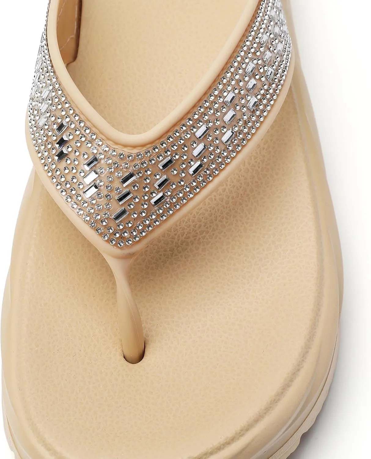 Women’s Flip Flops Arch Support Mid Platform Sandals Wedge Flip Flop Thong Slippers Chunky Slide Sandals