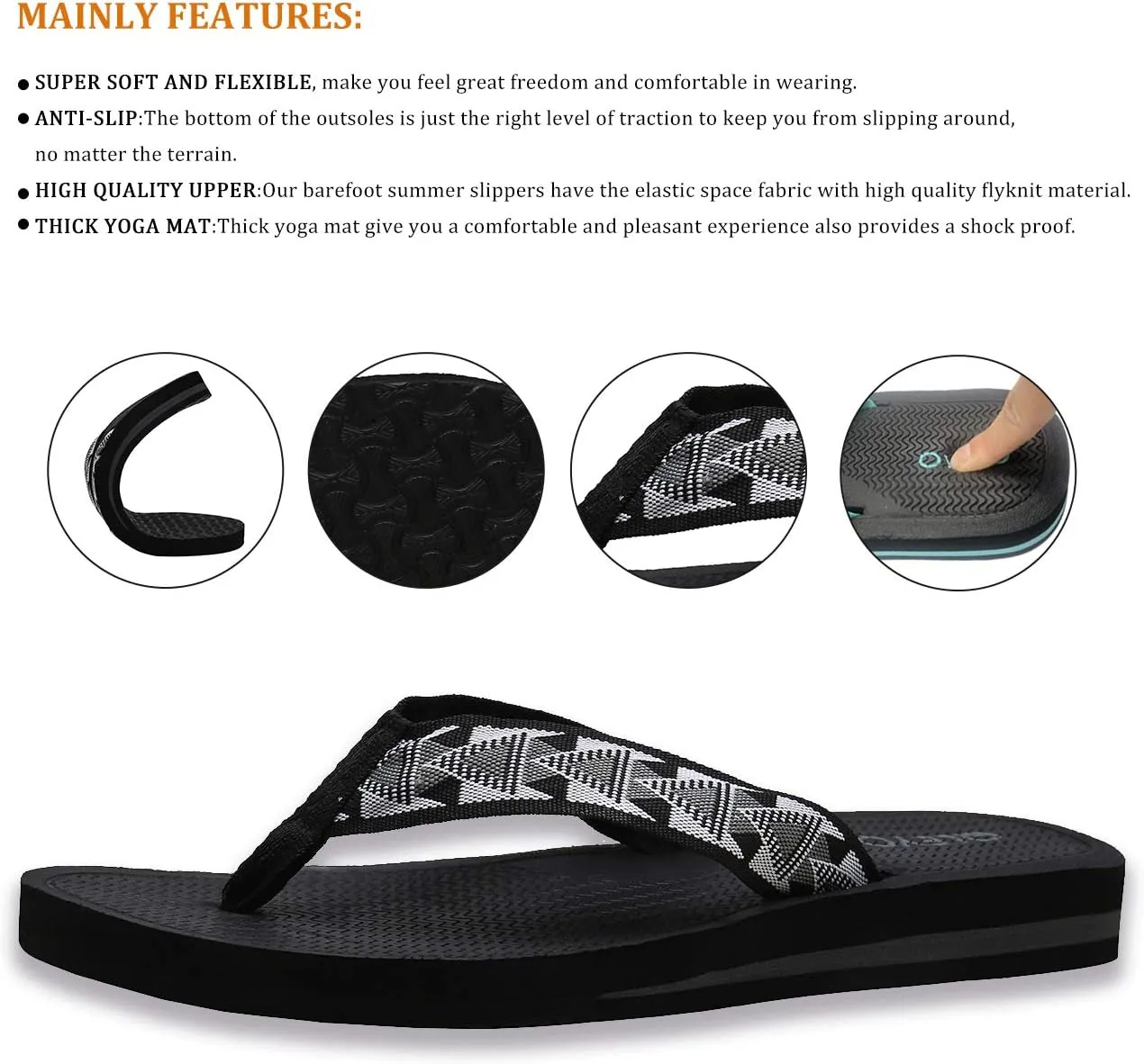 Womens Flip Flops Sandals Summer Beach Slippers