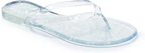 Womens Flip Flops Thong Sandals Jelly Shoes Flat for Ladies Slides Black Slippers Size 9 Slip On Summer Beach Dressy