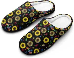 Womens Memory Foam Slippers Slip-On Shoes Mens Halloween Slippers Warm Cotton House Slippers Indoor Outdoor Slippers