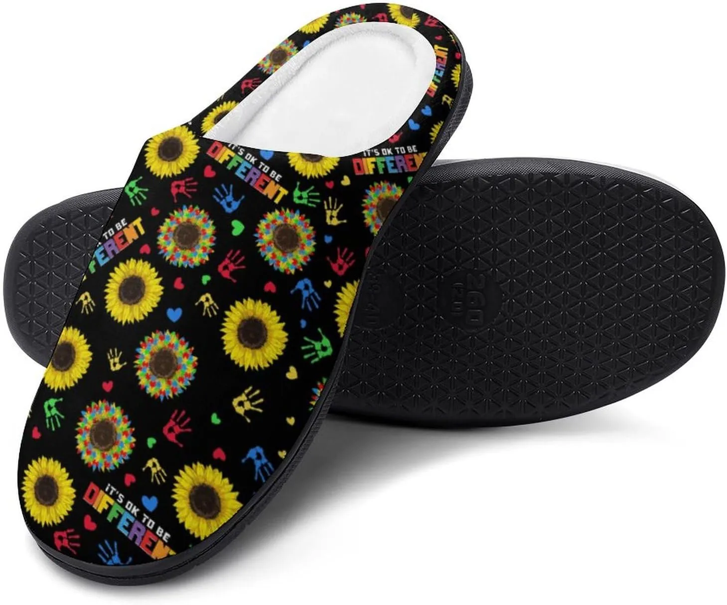 Womens Memory Foam Slippers Slip-On Shoes Mens Halloween Slippers Warm Cotton House Slippers Indoor Outdoor Slippers