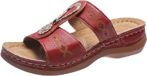 Womens Orthopedic Walking Sandals with Arch Support Adjustable Straps Comfortable Summer Beach Casual Outdoor Slides Plantar Fasciitis Relief Recovery Footwear