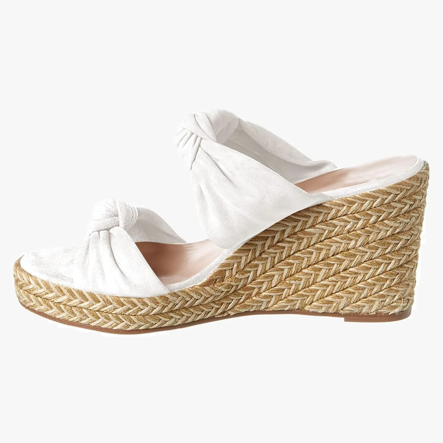 Womens Slip on Espadrilles Wedges Sandals Slides Platform Bow Open Toe Summer Dressy Mules Shoes