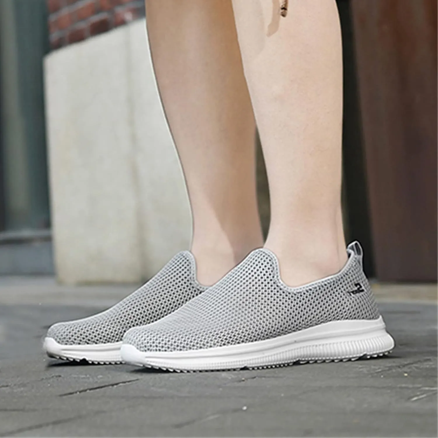 Womens Slip on Walking Shoes Comfort Lightweight Non Slip Work Shoes Women Mesh Breathable Men Shoes Casual Waterproof Sneakers Black Tennis Shoe Trainers Shoe