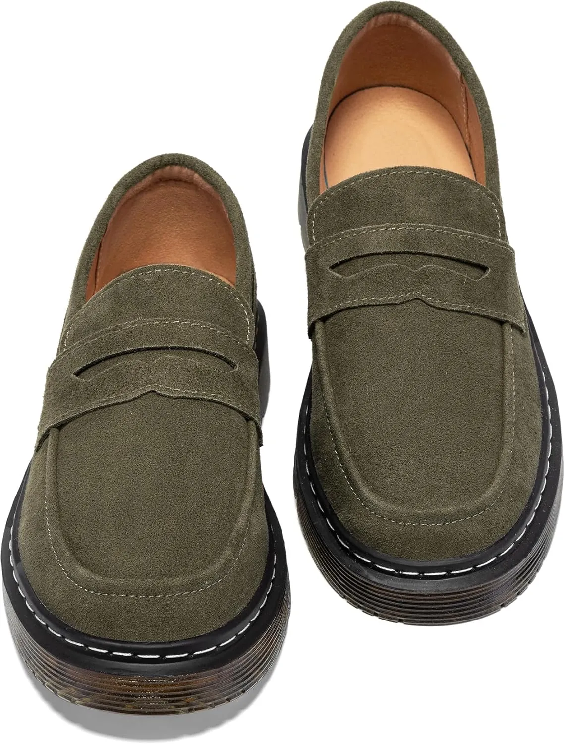 Women's Suede Penny Loafer Comfort Driving Moccasins Casual Slip-Ons Loafer Flats Fashion Women Business Work Shoes