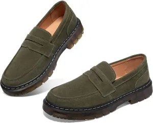 Women's Suede Penny Loafer Comfort Driving Moccasins Casual Slip-Ons Loafer Flats Fashion Women Business Work Shoes