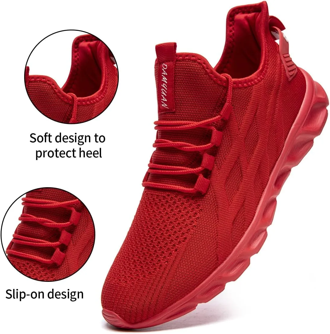 Womens Walking Shoes Slip On Sneakers Tennis Shoes Running Sport Workout Gym Shoes Athletic Non Slip Lightweight Breathable Fashion Casual Shoes for Travel Work