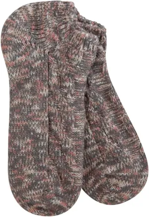 World's Softest Weekend Collection Ragg Cable Low Footies/Socks, One Size Fits Most