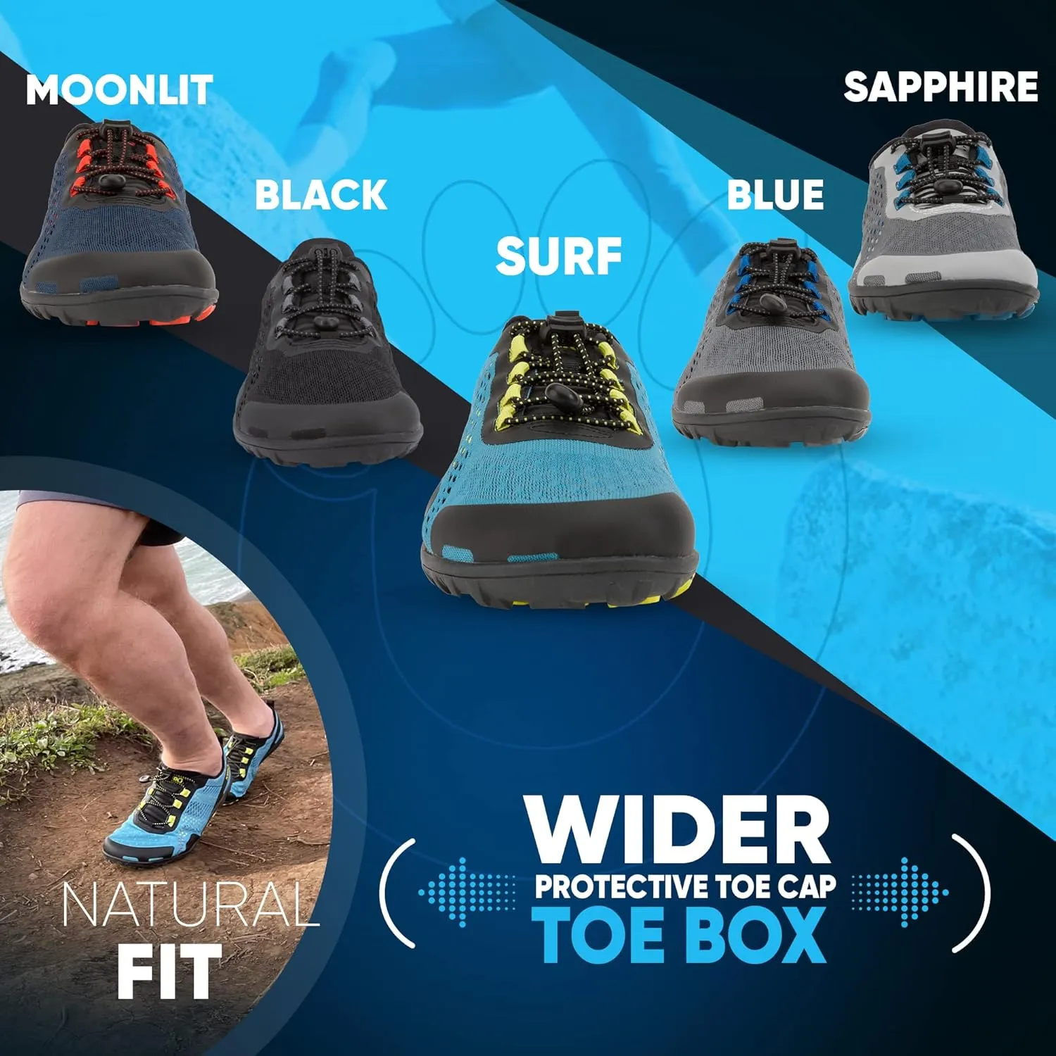 Xero Shoes Barefoot Water Shoes for Men | Aqua X Sport Men's Water Shoes | Wide Toe Box, Zero Drop Heel, Minimalist for Beach, Hiking, Running