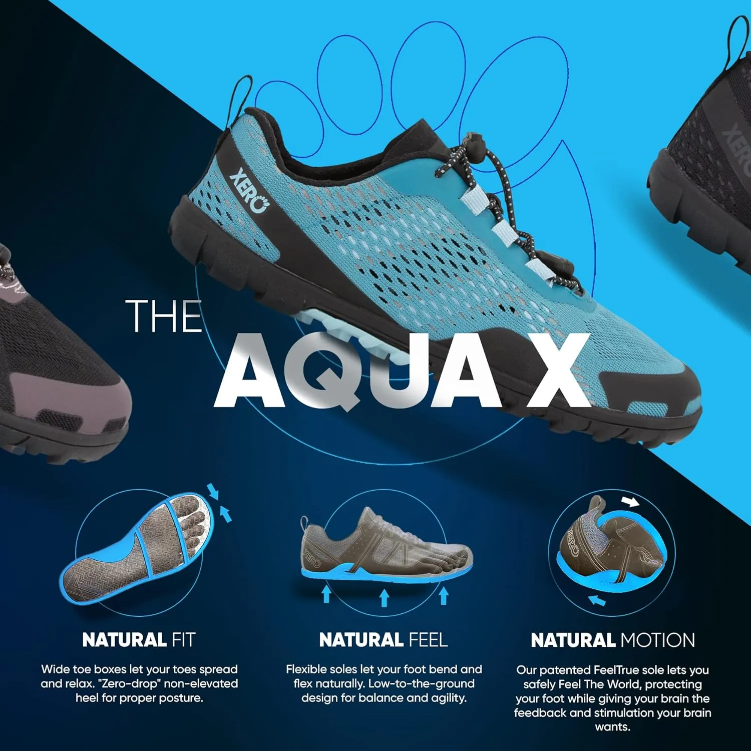 Xero Shoes Barefoot Water Shoes for Women | Aqua X Sport Women's Water Shoes | Wide Toe Box, Zero Drop Heel, Minimalist for Beach, Hiking, Running