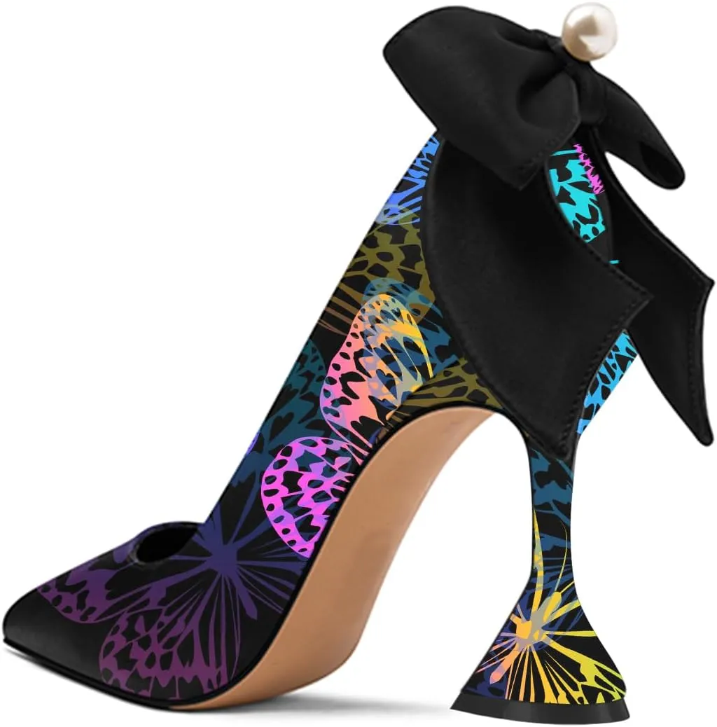 YDN Women's Pointy Toe Slip on Pumps Special High Heels Party Prom Dress Ladies Shoe Size 4-16 US