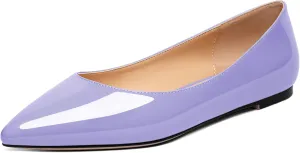 Zamikoo Flats Shoes Women, Pointed Toe Slip On Loafer Flats Shoes Pumps for Office Casual Dressy Comfortable
