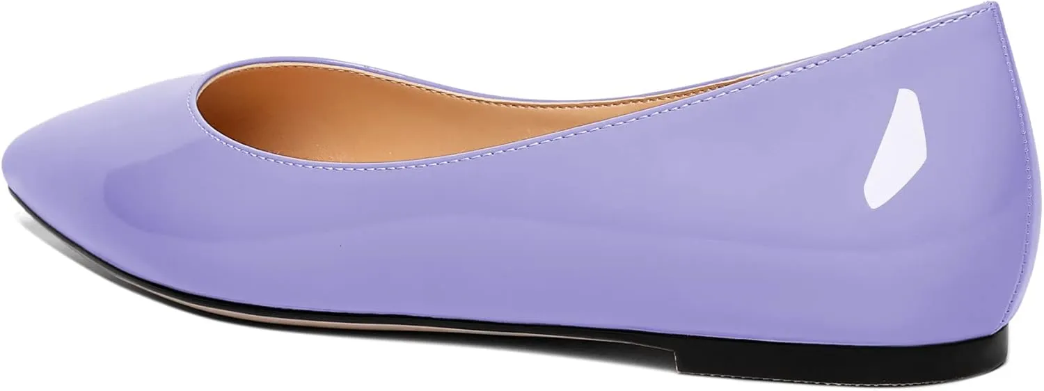 Zamikoo Flats Shoes Women, Pointed Toe Slip On Loafer Flats Shoes Pumps for Office Casual Dressy Comfortable