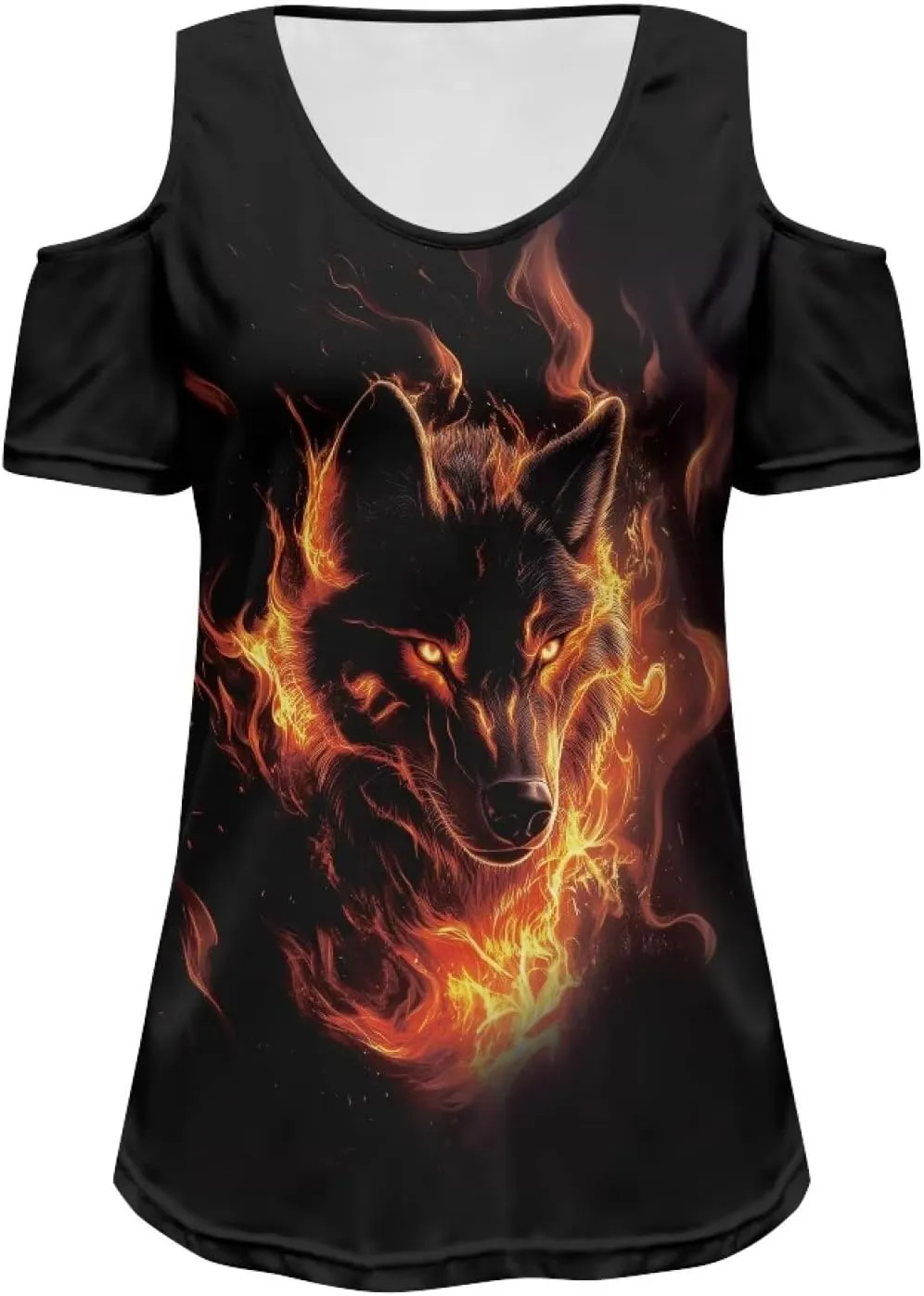 ZFRXIGN Cold Shoulder Tops for Women Size S-2XL Short Sleeve Shirts Going Out Top Square Neck Tee