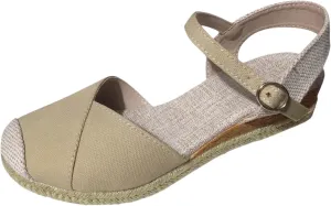ZWRXW Orthopedic Platform Wedge Sandals for Women Arch Support Closed Toe Platform Sandals Dressy Summer Buckle Ankle Strap Espadrilles Wedge Sandals Comfortable Outdoor Shoes